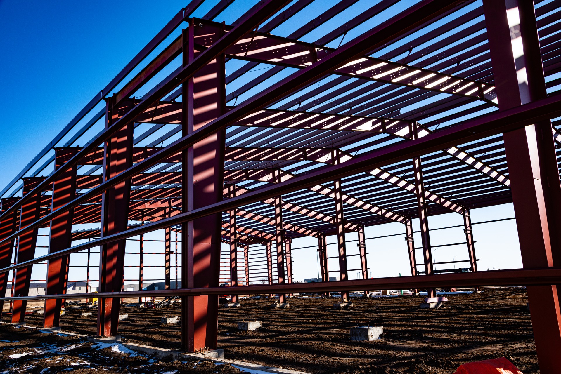 New steel frame building.